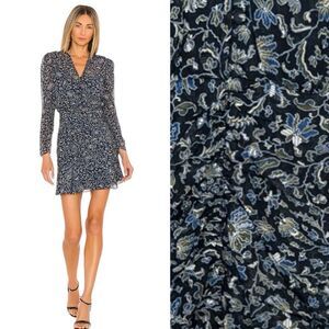 NWT Veronica Beard ROSALIA Silk Mini DRESS
BLACK Blue MULTI Size 6 Revolve